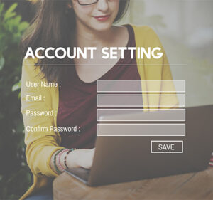 Woman Opening an Online Account
